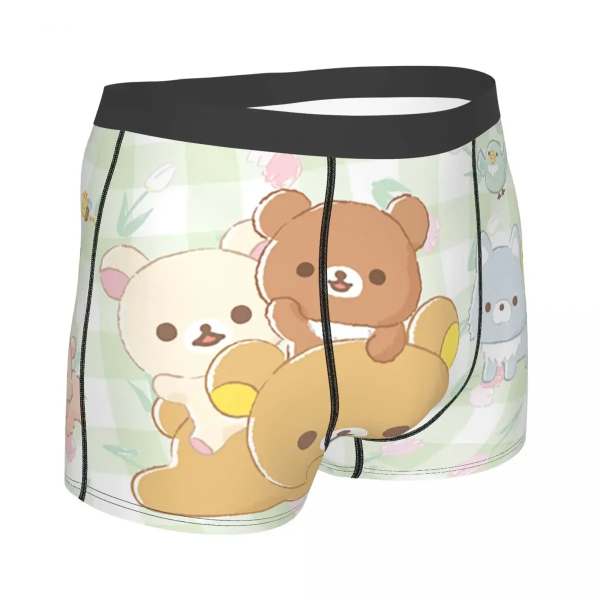 Funny Rilakkuma Bear Underpants Homme Panties Man Underwear Ventilate Shorts Boxer Briefs