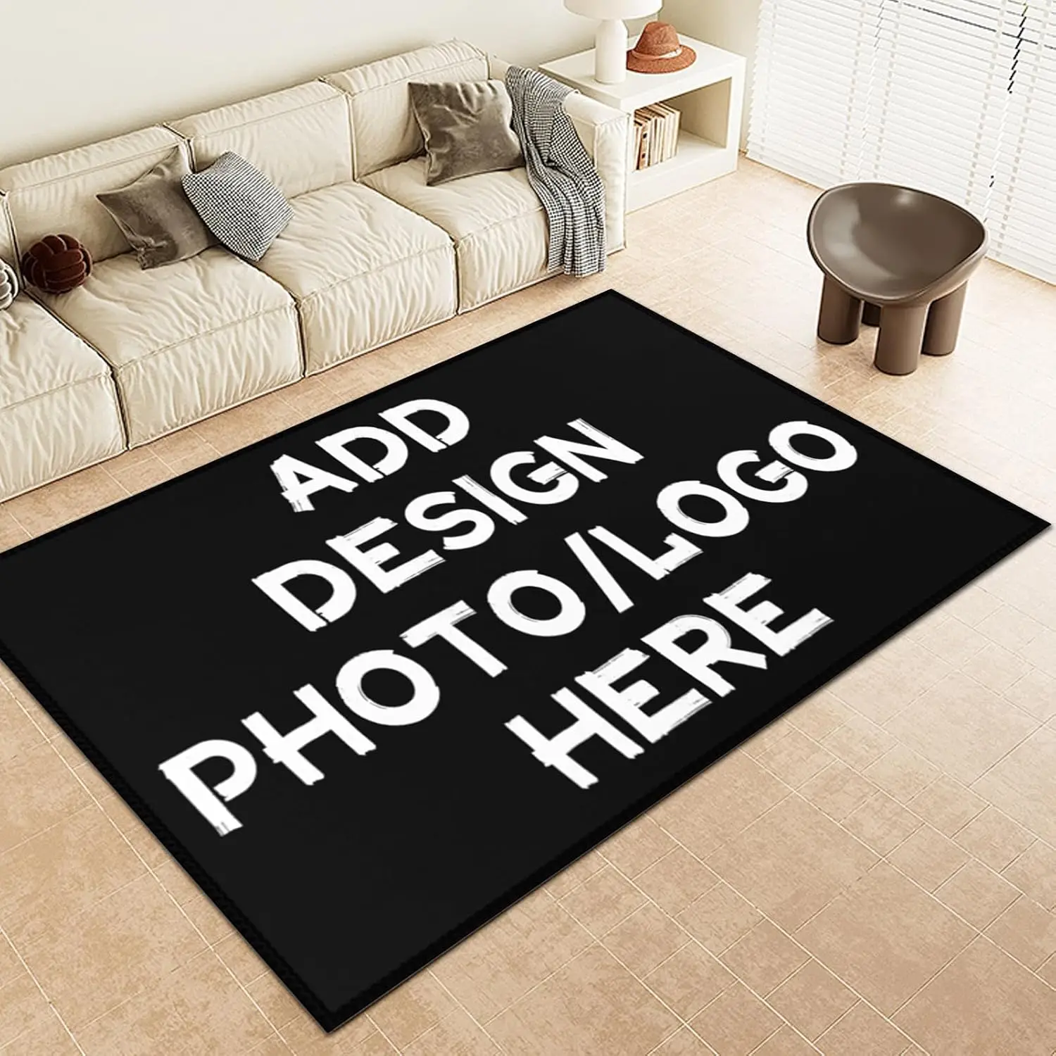 Custom Rug with Logo Customized Door Mat Custom Carpet Personalized Area Rug for Bedroom Bathroom Entrance Decorative