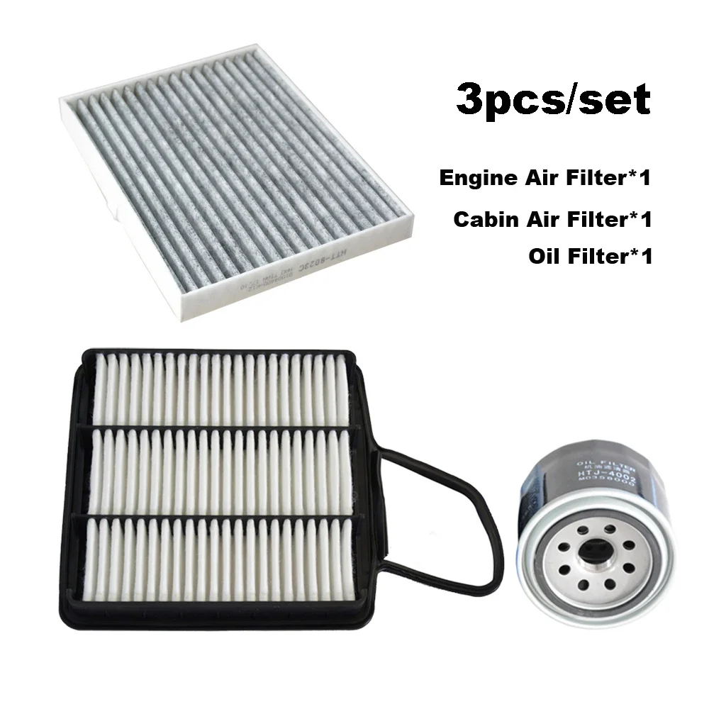 

Комплект из 3 фильтров для Great Wall Haval H5 2.4L 2010-2015, 2.0L 2013, GWM: салонный, воздушный, масляный фильтры, артикулы 1109101K80, MD136466