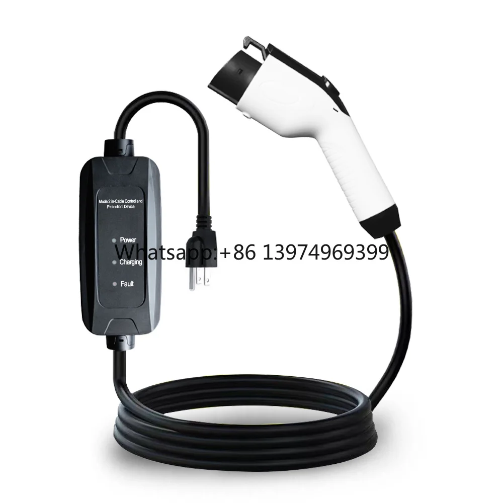 Type 1 to Different Plug 16A 32A Adjustable Fixed Portable Ev Charger for Vehicles Ev Smart Charger