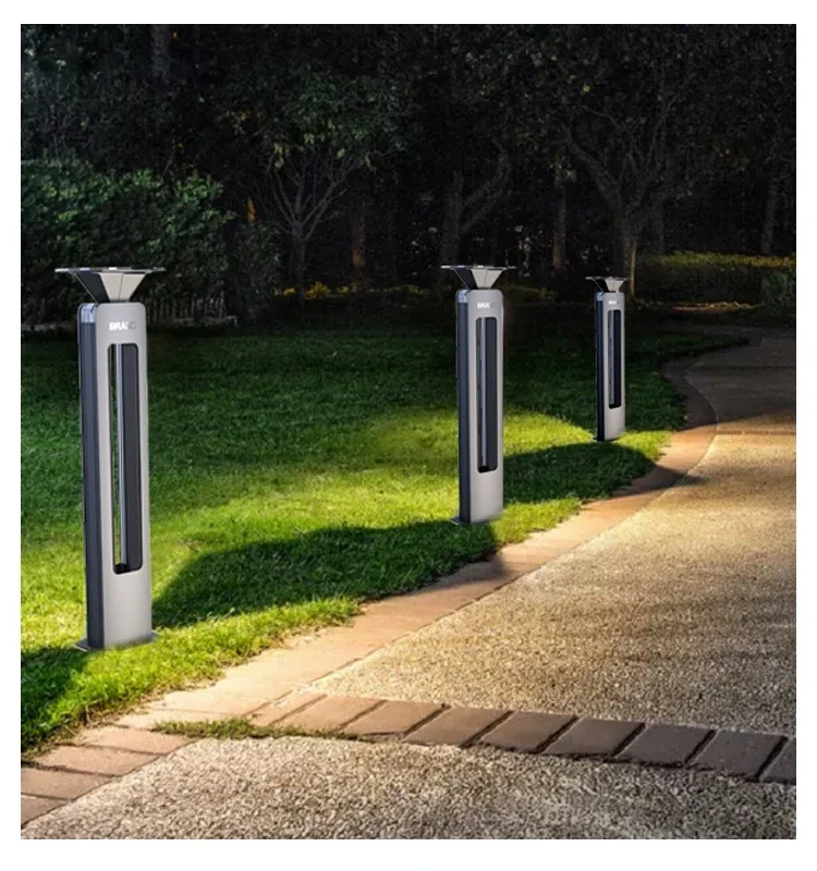 RTS Outdoor Bollard Type Garden Lights Solar Powered from China Manufacturer