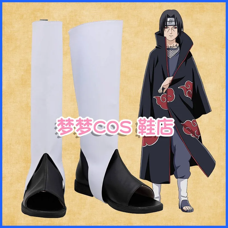 Customized Itachi Uchiha Cosplay Shoes  Boots Anime Halloween PU Leather Boots