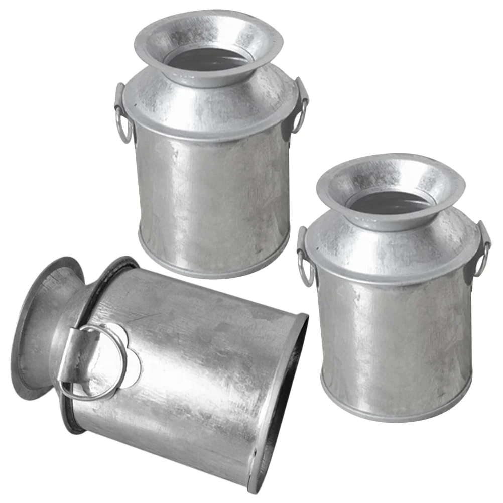 3 Buah Koper Pot Bunga Sukulen Mainan Mini Miniatur Vas Kecil Besi Tempa