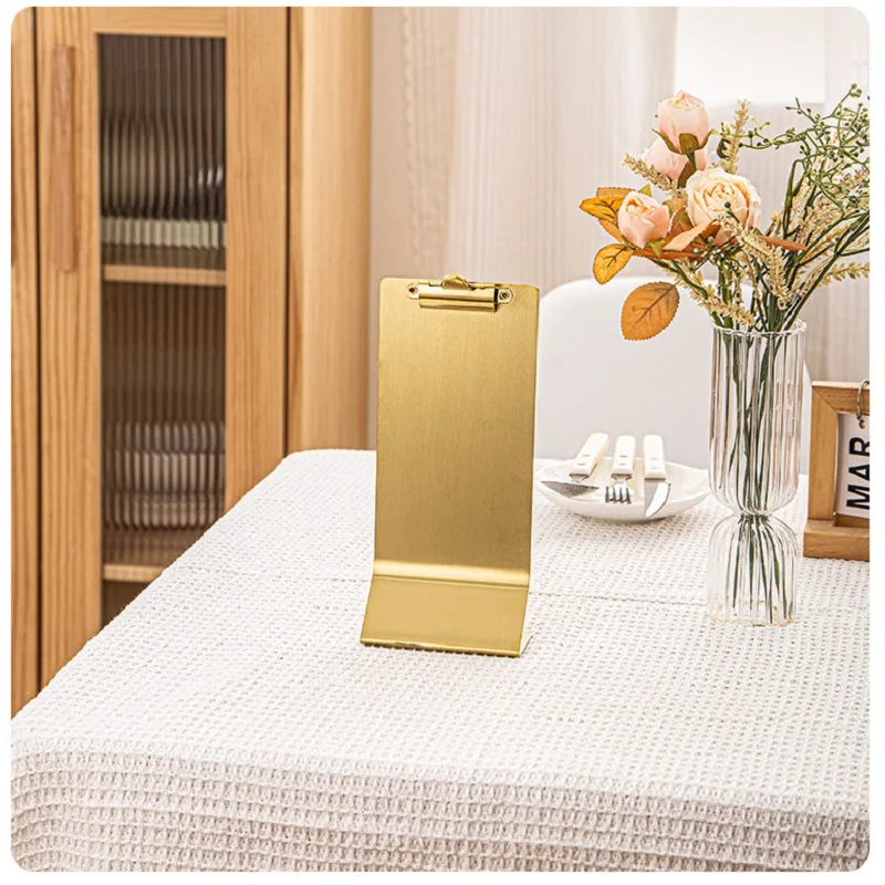 5pcs/lot Stainless Steel Table Numbers Display Stand Restaurant Menu Holder Signage Board for Table Identification