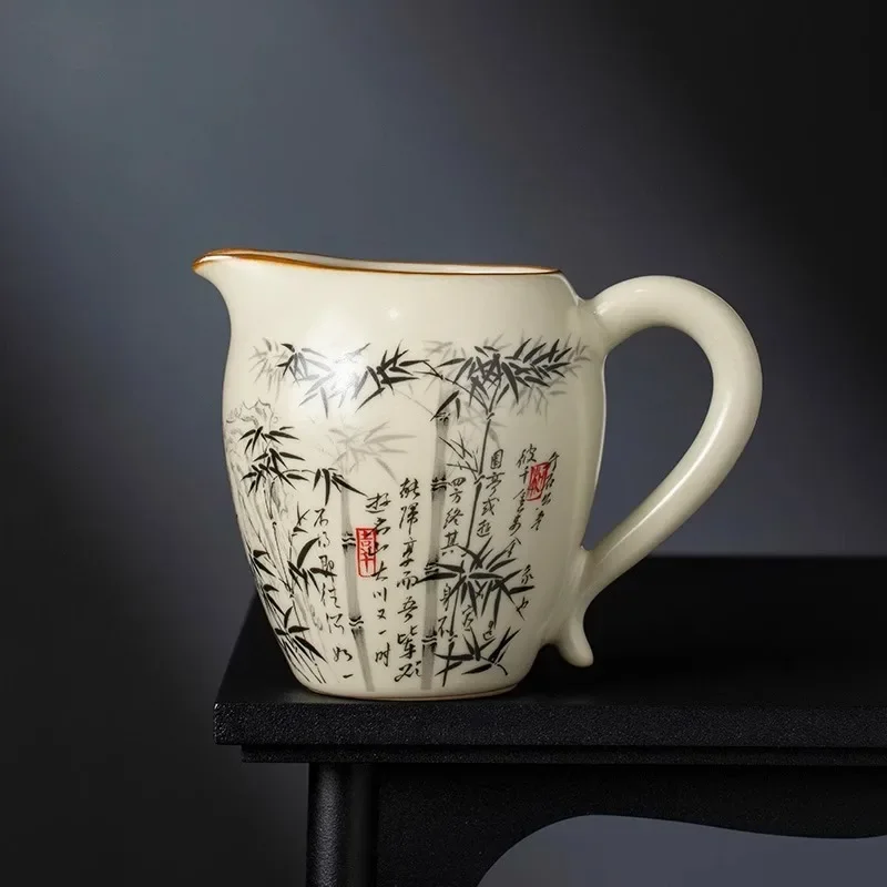 Bamboo Fair Cup Ceramic Opening Yellow Kung Fu Vintage Tea Sea Chinese Teacup Teaware Tea Ceremony Utensil Cha Hai