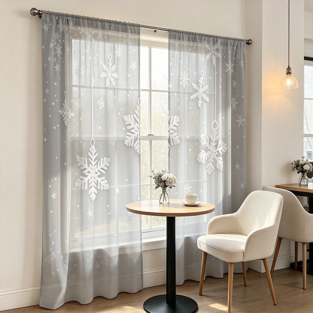 2 stuks kerst-winter transpara - Curtain Rods recensie en prijs