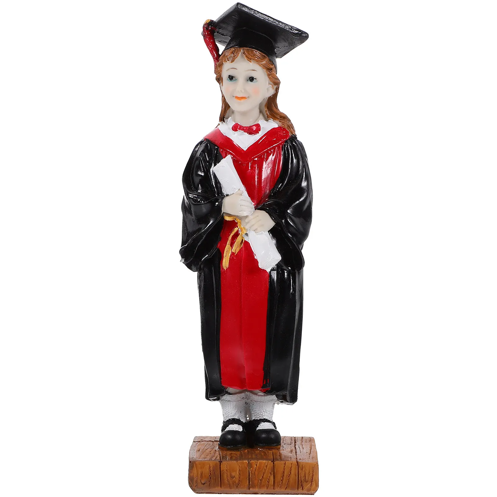 Resin Graduation Decoration Cartoon Character Ornament Desktop Graduation Season Party Layout Prop Tabletop Souvenir Craft Resin