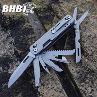 BHBT 14 in 1 Folding Multitool with Detachable Scissors Outdoor Camping Survival EDC Equipment Hand Tools