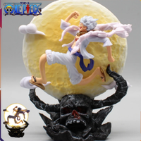 New 14cm One Piece Figure Gk Wh Liberation Warrior 5th Level Nika Luffy Luminous Moon Racing Nika Handmade Model Ornament Gifts