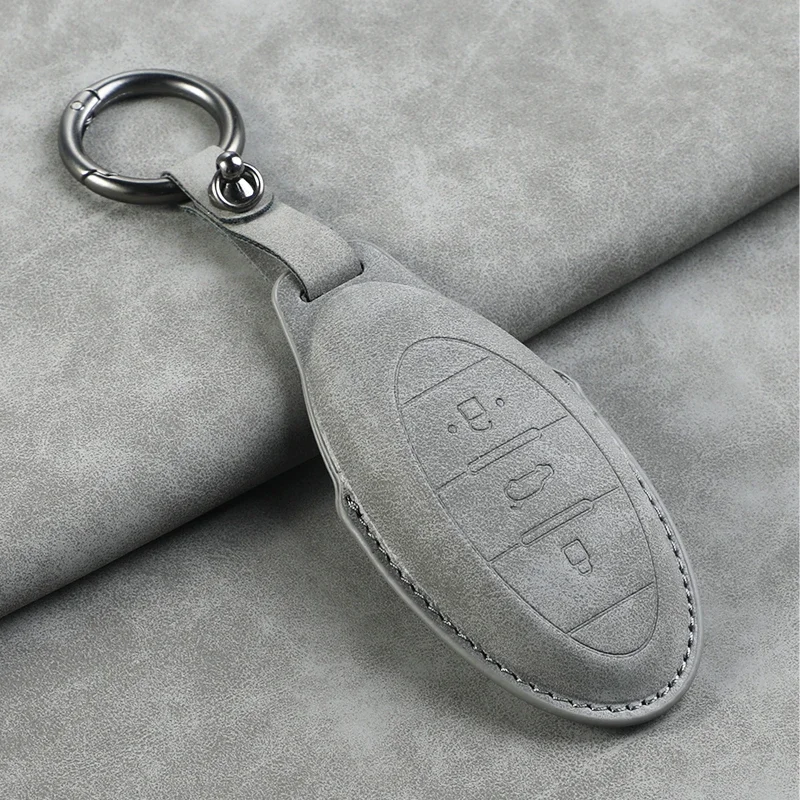 الجلود سيارة ل FAW مفتاح حافظة المفاتيح Besturn X80 2018 2019 2020 2021 3 أزرار الذكية بدون مفتاح التحكم عن بعد فوب حامي غطاء #6