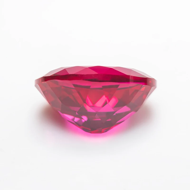 Lab Grown Ruby Oval Shape Red Color Charms Gemstone for DIY Advanced Jewelry Rings Earrings Making Selectable AGL Certificate