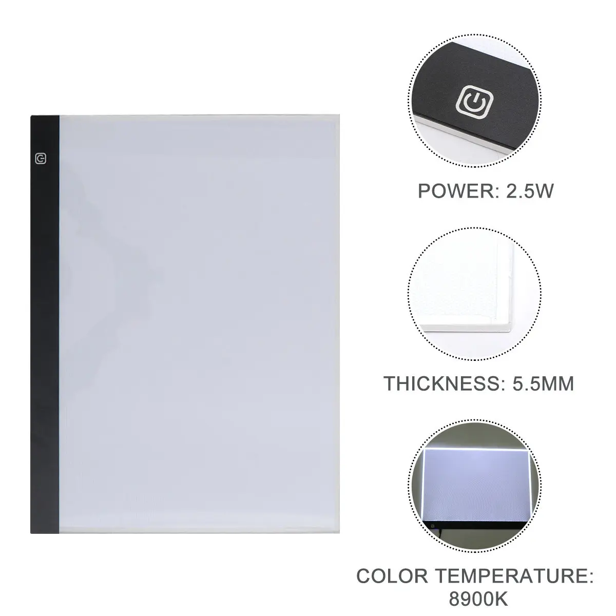 

3Set A3 LED Light Box Dimmable 3-Level Brightness Portable Stencil Board for Drawing Tracing Scrapbooking Transferring Stained