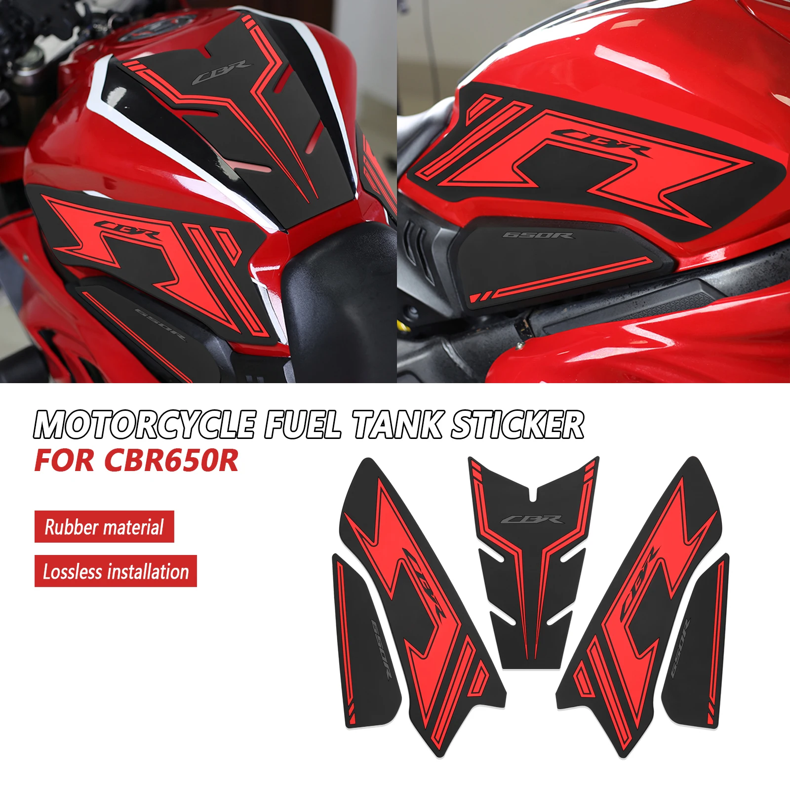 

Motorcycle Accessories Non-slip Side Fuel Tank Stickers Waterproof Pad Rubber Sticker For Honda CBR650R CBR 650 R 2019-2025 2024