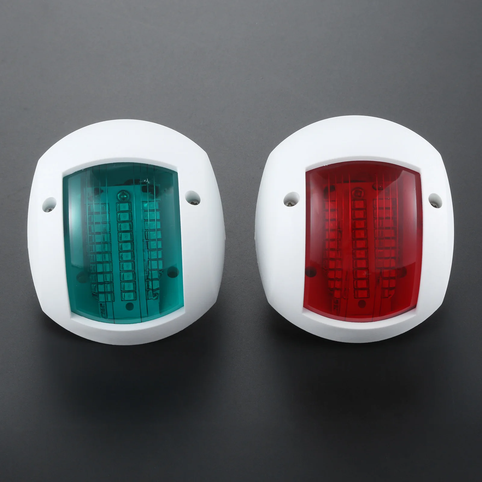 2Pcs Navigation Light 30 LED Signal Lamp 3W DC12V-24V LED Navigation Warning Light for Marine Fishing Boat Yacht Red and Green