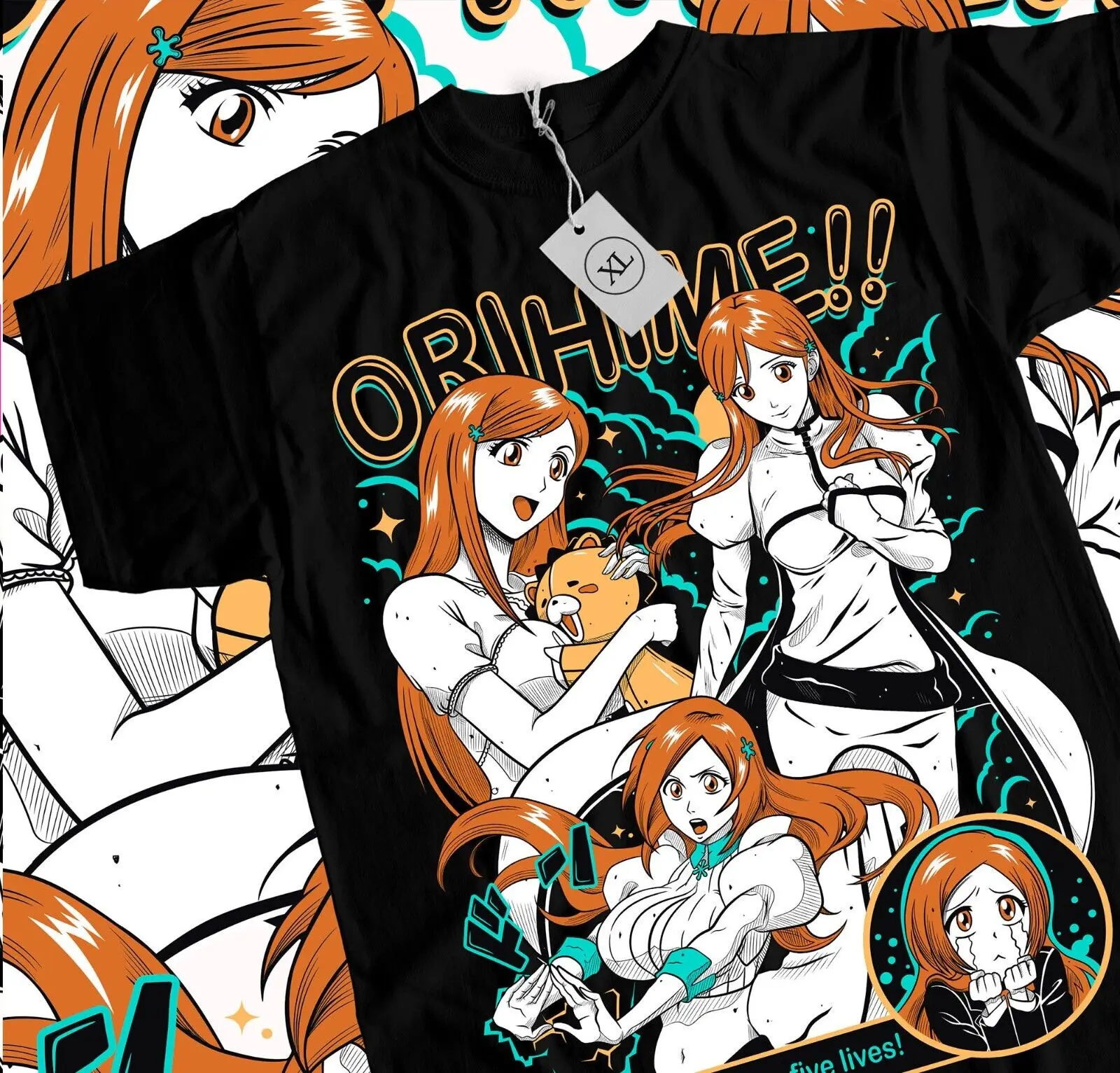 

Orihime Inoue T-Shirt Zaraki Kenpachi Bleach Anime Ichigo Aizen Shirt All Size