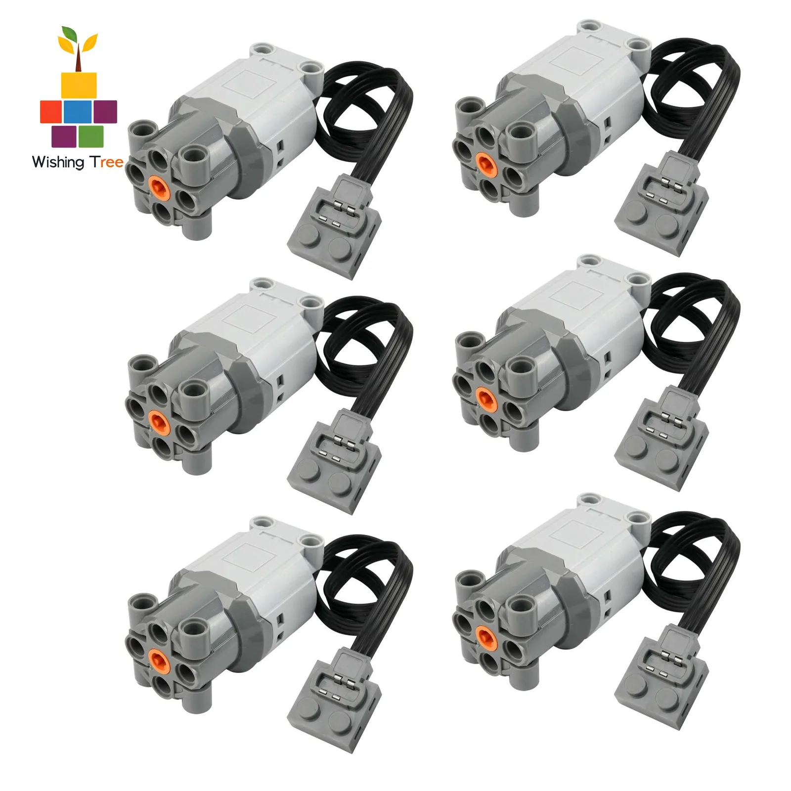 6 uds. Motores de potencia tipo L para bloques de construcción MOC DIY juguetes de construcción juego de regalo para niños