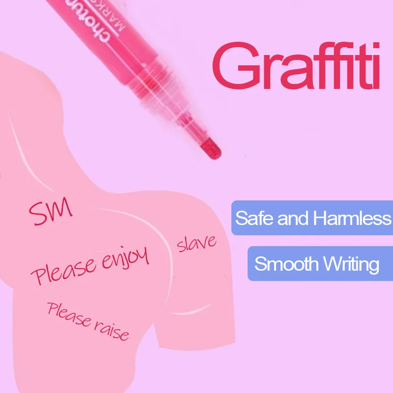 الكتابة على الجدران القلم ألعاب الكبار اللعوب الملحقات الغريبة أدوات قابل للغسل الجسم اللوحة Bdsm علامات DIY بها بنفسك الوشم ماكياج الجنس لعب C07
