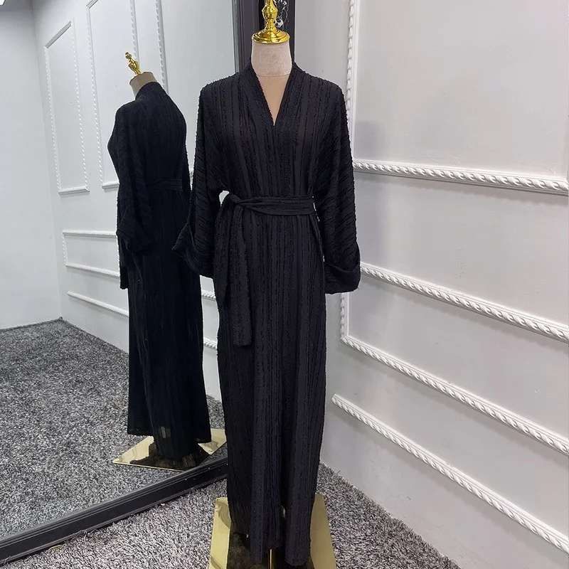 Cárdigan Abaya de capa abierta para mujer, Túnica musulmana de Dubái, vestido elegante para mujer musulmana, abrigo musulmán para mujer 2022