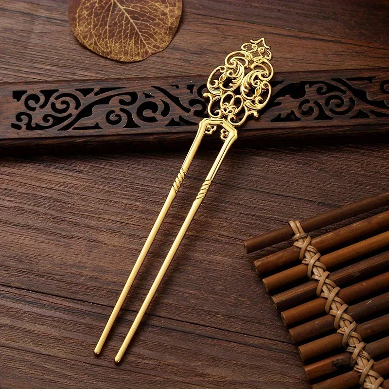 1pc Fashion U-shaped Hairpin, Creative Hollow Hair Accessories for Girls