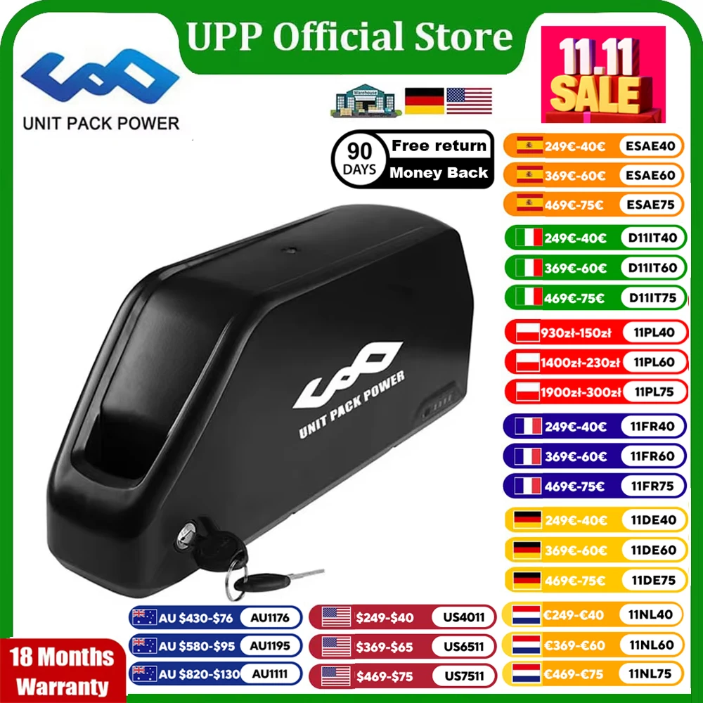 حزمة بطارية دراجة كهربائية بولي ، EBike ، 48 فولت ، 52 فولت ، 25 أمبير ، 60 فولت ، 36 فولت ، 20 أمبير ، من من من من نوع W ، من من من نوع W ، من من من نوع W ، من من من نوع Polly ، من من من من ؟ #1