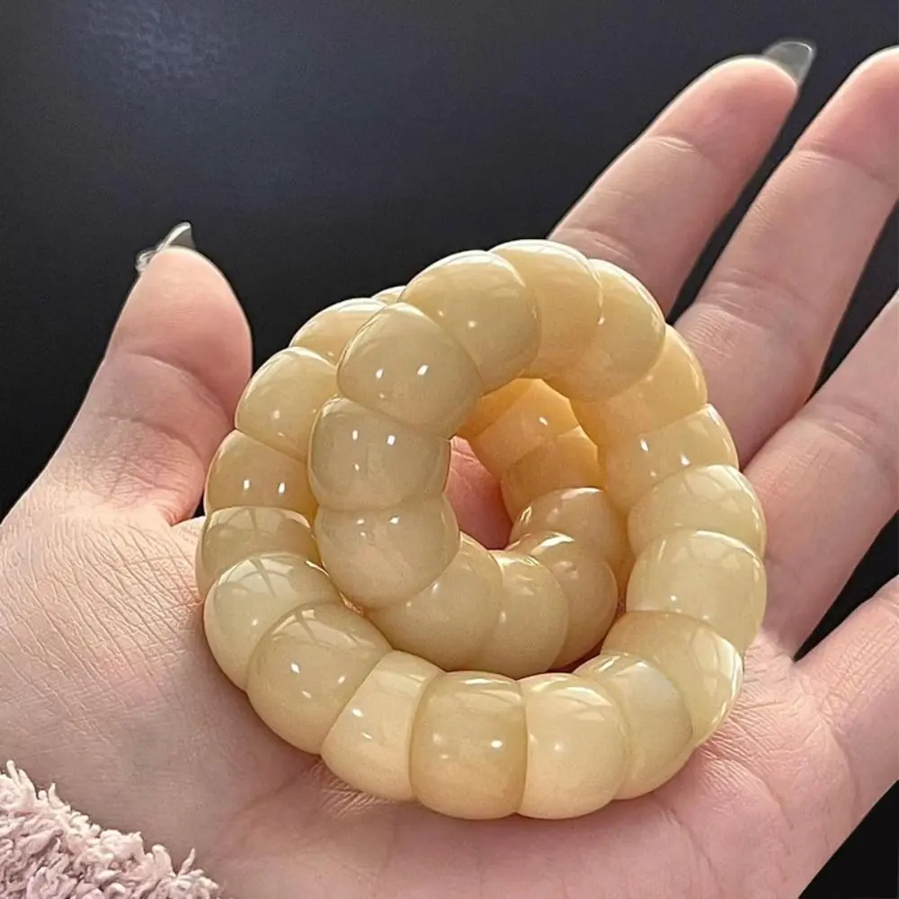 New Lucky Bodhi Beaded Bracelets Purple Grape Color Stretchable Pork Intestine Bracelet Protection Bangle