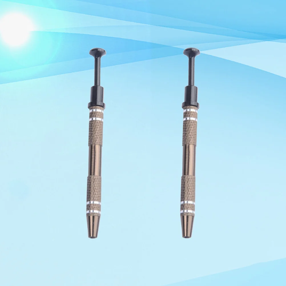 2 قطعة قلم القطن مخلب مانيكير مع مقبض منقوش تصميم عدم الانزلاق لمسمار الفن إزالة طلاء الأظافر حامل كرة قطنية أداة لصالون #6