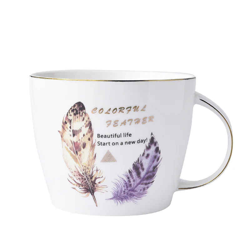 800ml Creative Ceramic Mug Special Slotted Cup Breakfast bowl Mug Home Office Fancy Gift for Tea Drinker