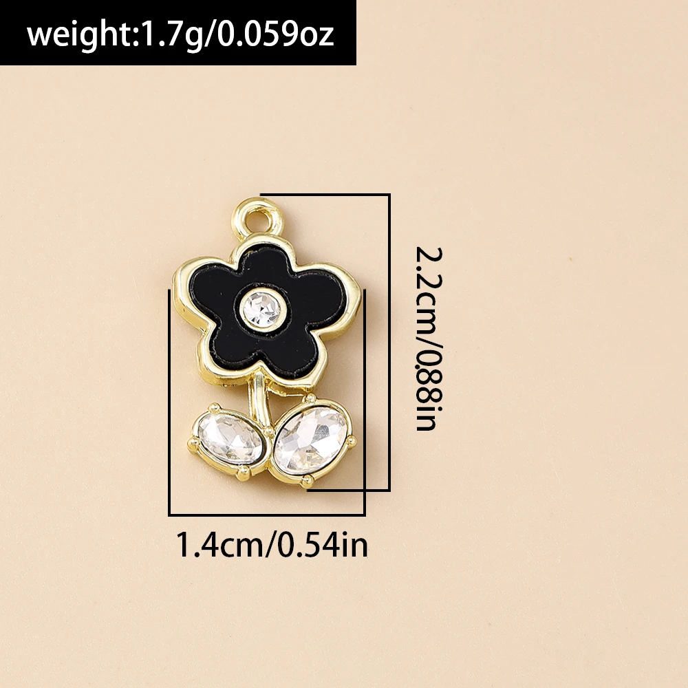 5 Stück Exquisite Klare Kristallblumen-Anhänger für Ohrringe, Halsketten, Armbänder, DIY-Schmuckherstellung, Handgemachtes Kunsthandwerk – Detail 1