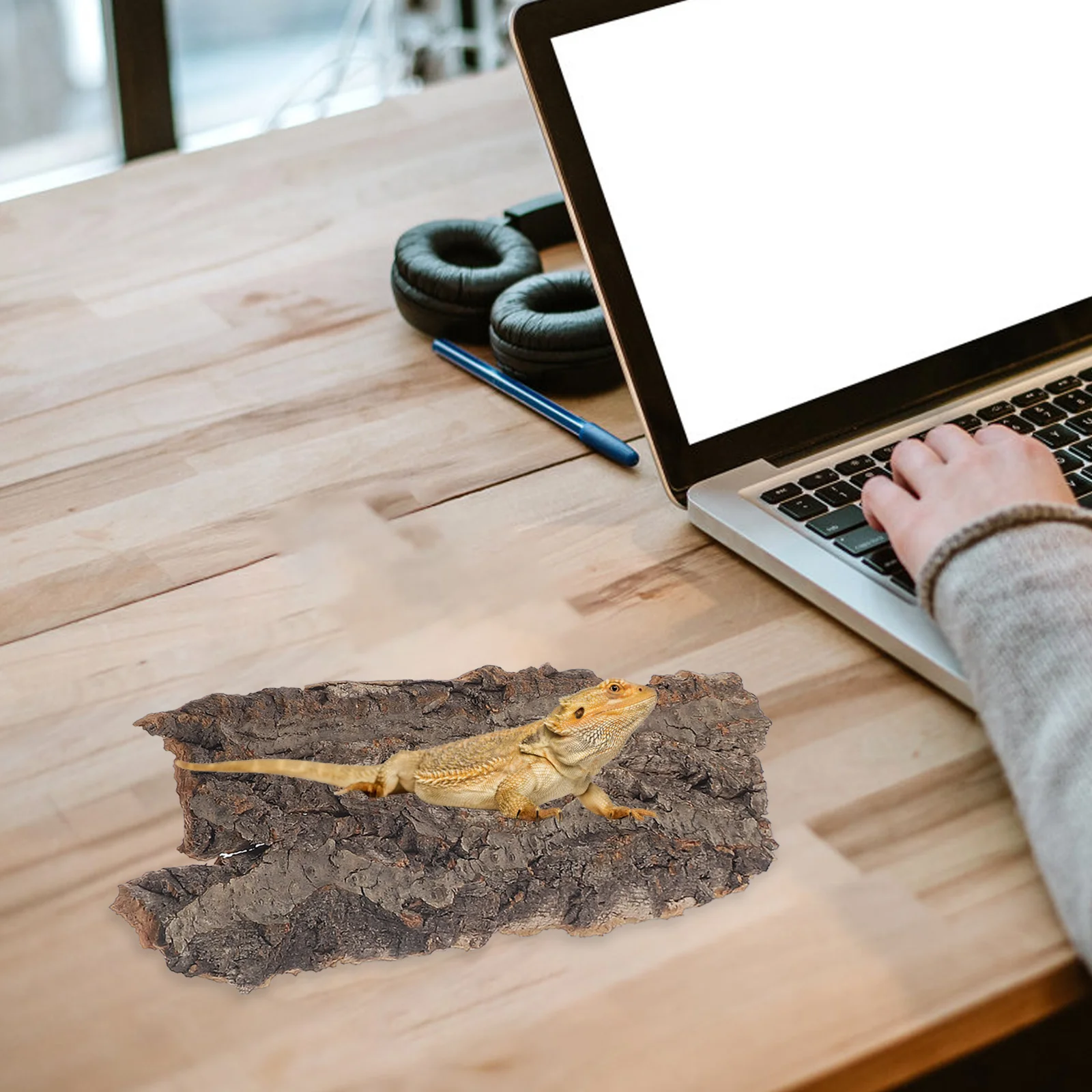 

4Pcs Reptile Bark Climbing Platform Natural Environment Creation Sturdy Cork Bark Decor Reptile Hide Snake Hide