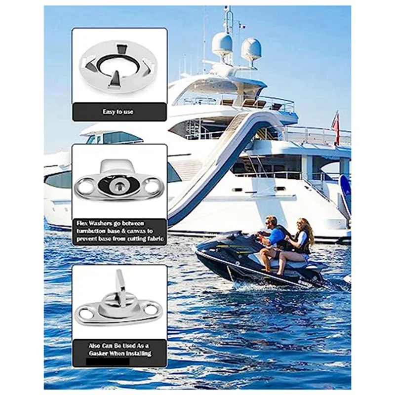 Twist Lock Common Sense Fastener, Metal Turn Buttons for Boats, Sailboats, RVs, Dinghies and Caravans (10PC)