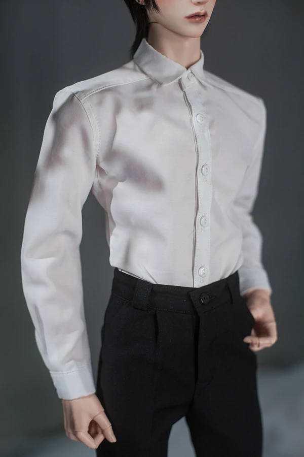 D04-B103 children handmade toy SD17 70/68 73 ID75 YC76 80 uncle BJD Doll clothes black white Basic shirt 1pcs