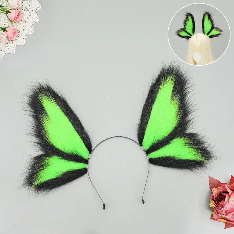 Ręcznie Robiona Opaska na Głowę z Uszami Elfa Zwierzęcia Anime Fantasy Stworzenie Maskarada Kostium Nakrycie Głowy Nastolatki Dziewczyna Cosplay Przebranie