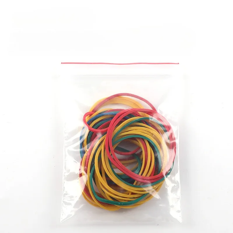 100PCS 50mm Durable Multi-Color Rubber Bands Office Supplies Stretchable Rubber Bands Stationery Supplies 2 Inch Rubber Bands