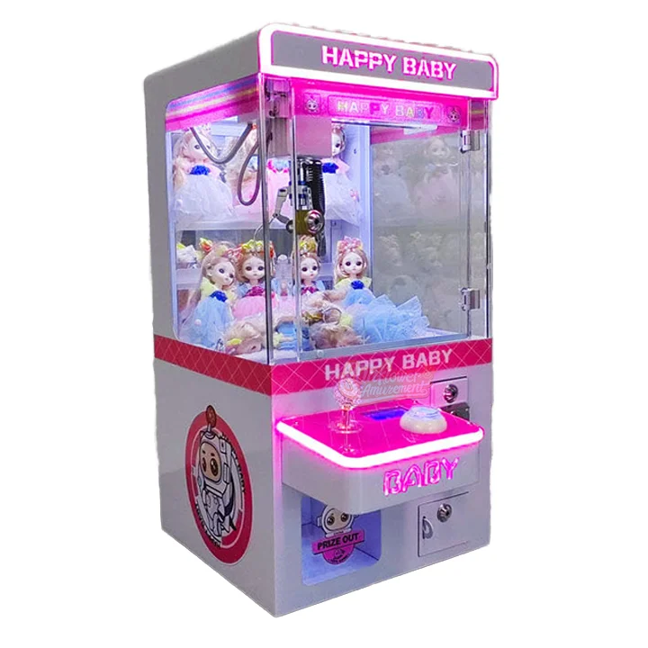 Indoor Coin Operated Machine Amusement Game Mini Crane Claw Machine Plush Toys For Game Center