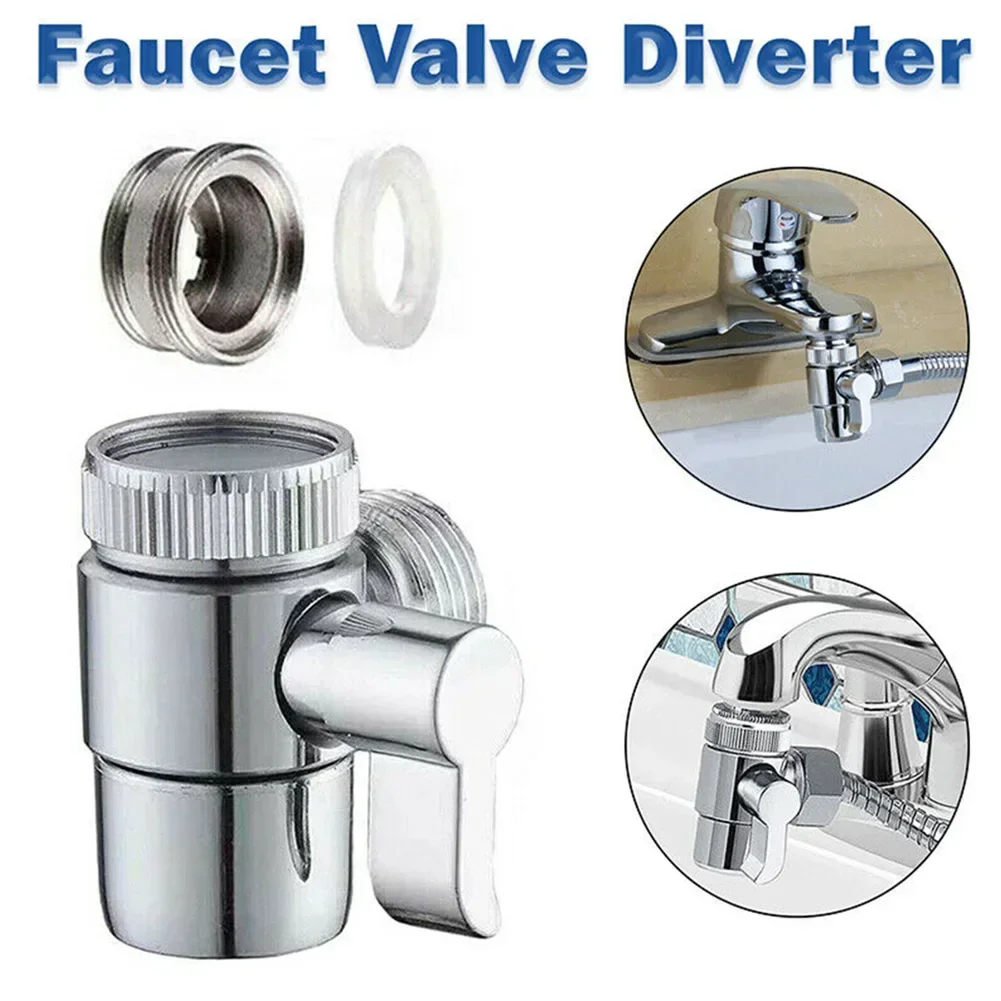 3Way Diverter Valve Water Tap Connector Switch Kitchen Sink Splitter Diverter Valve Toilet Shower Faucet Adapter Bathroom Supply