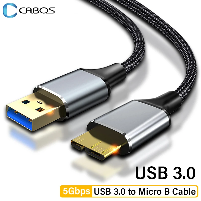 5Gbps USB3.0 to Micro B Cable Fast Charging Cable Hard Disk MicroB USB 3.0 for Samsung Note 3 S5 Hard Drive Disk SSD HDD Sata