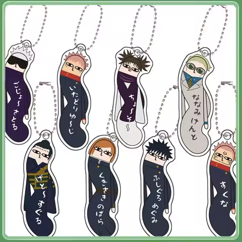 Jujutsu Kaisen Acrylic Nanami Kento Geto Suguru Fushiguro Megumi Gojo Satoru Itadori Yuji Anime Merchandise Key Ring Pendant