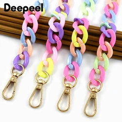1Pc Deepeel 30/90/120cm Color Acrylic Bags Chain Women's Crossbody Handbag Shoulder Bag Strap Plastic Phone DIY Pendant Chains