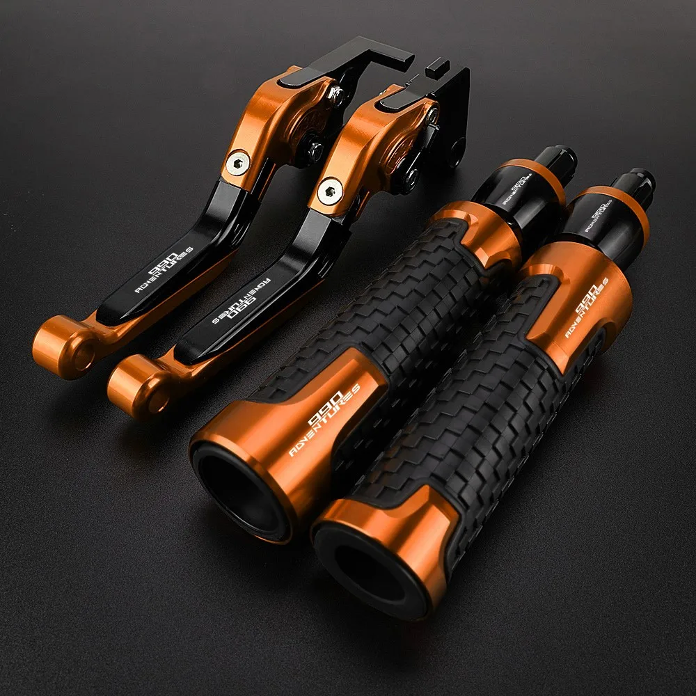 

For 990AdventuRe S 2009 Motorcycle Folding Adjustable Brake Clutch Levers Handlebar grips Handle bar Accessories AdventuReS990