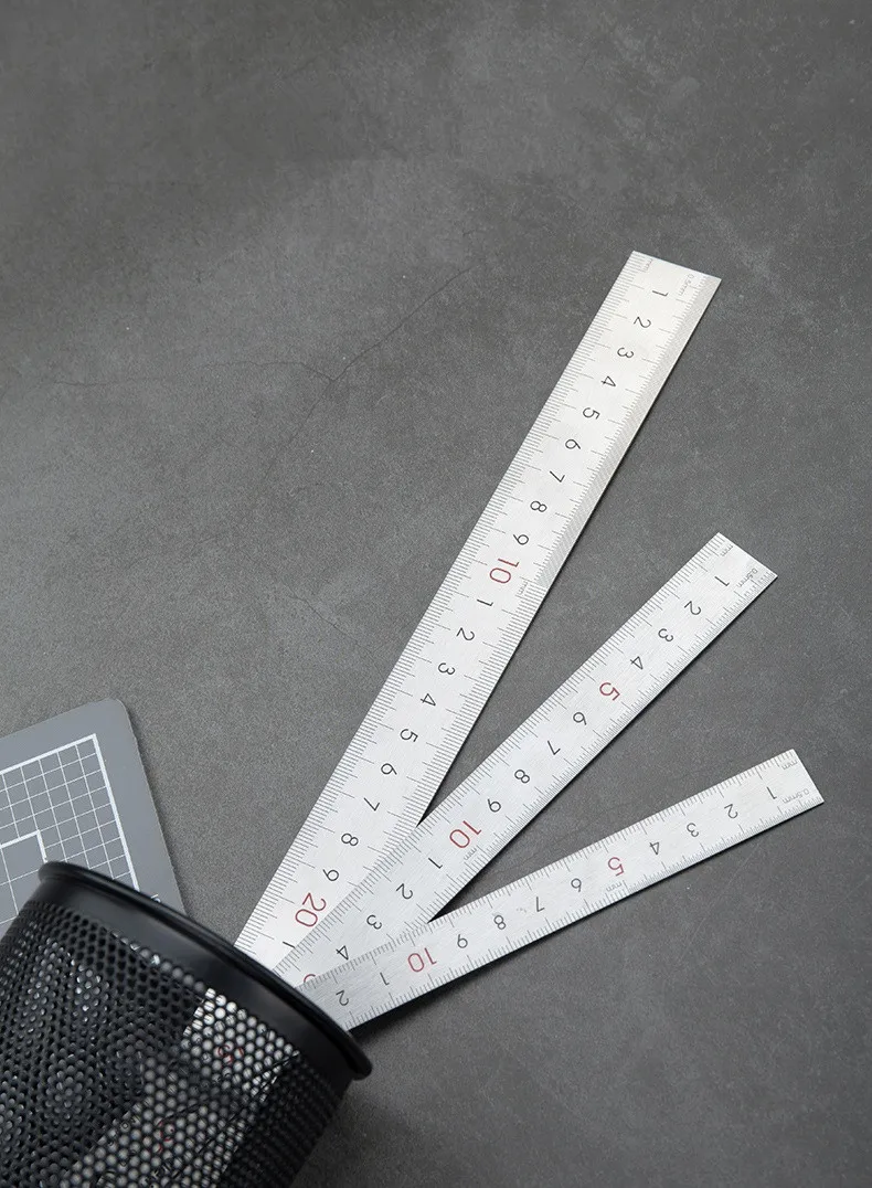 Deli 15cm Stainless Steel Straight Ruler Art Measuring Tool Artist Student Stationery Gift Office School Supply