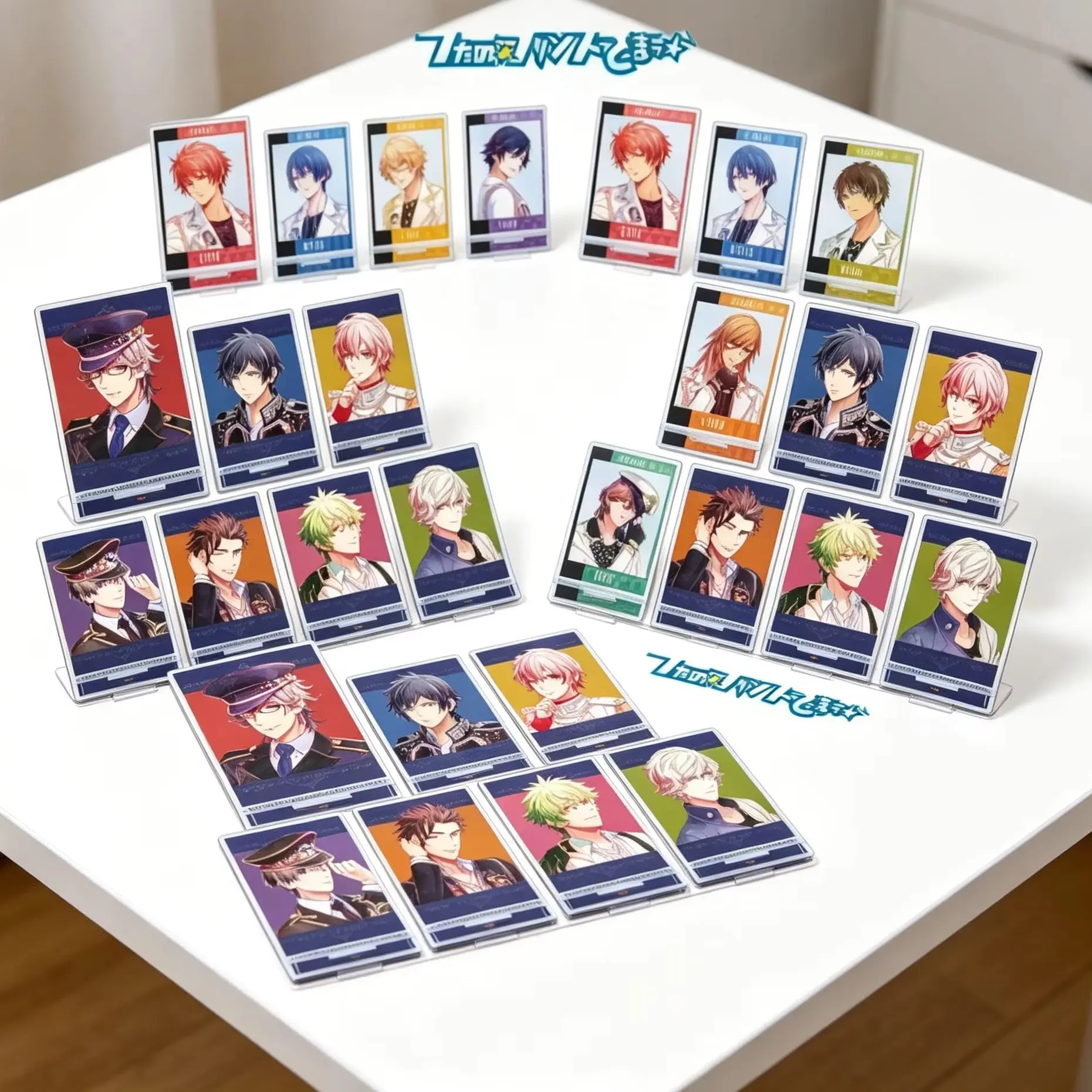 Anime Uta No Prince-sama Cecil Aijima Otoya Ittoki Rectangle Acrylic Stand Model Plate Keychains Desktop Ornament