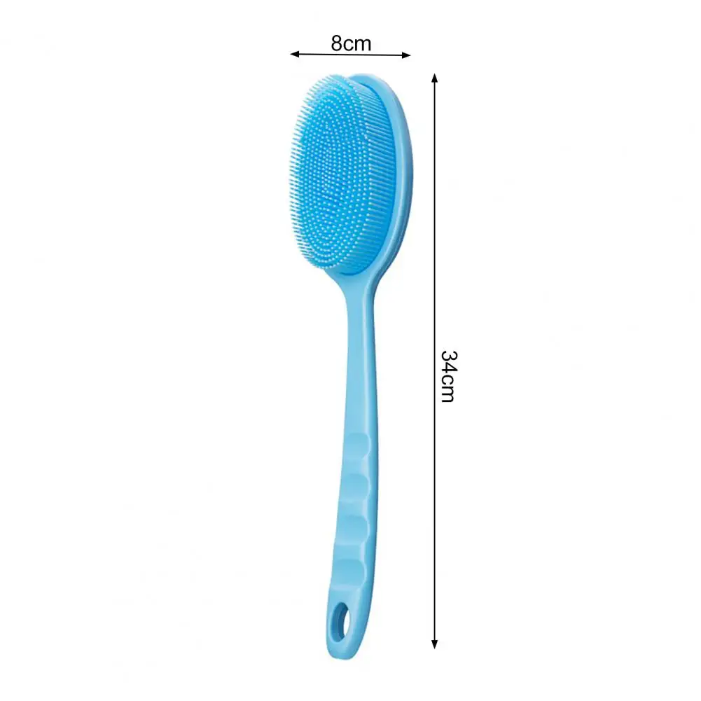 34cm Silicone Body Scrubber Exfoliator Bath Brush Deep Cleansing Bath Brush Promote Blood Circulation Shower Loofah For Shower