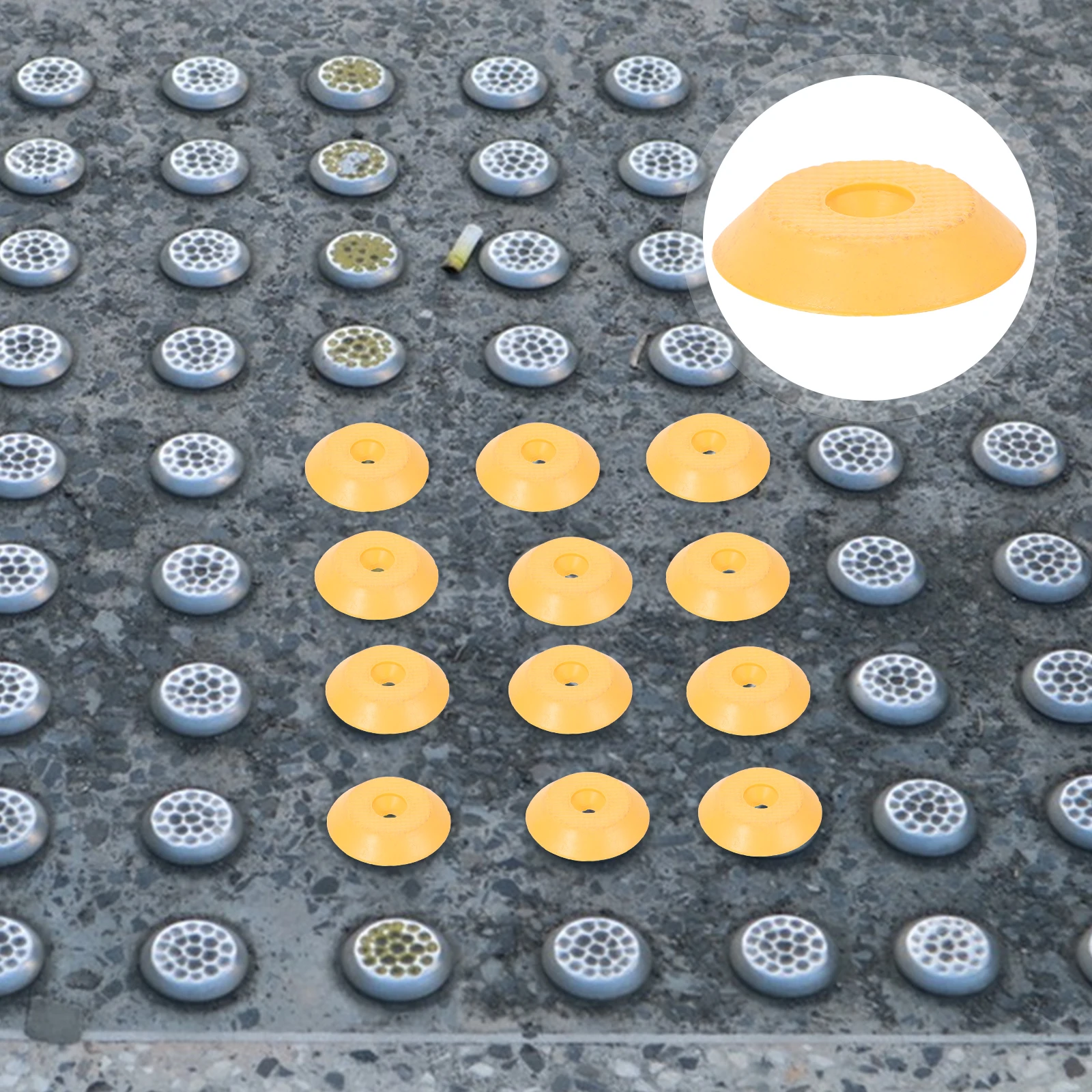 

10pcs Tactile Warning Paving Studs Blind Road Slip Resistant Sidewalk Indicator Outdoor Pathway Sensory