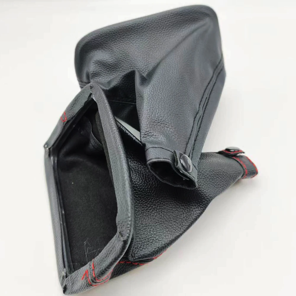 1 Stück PU-Leder Schwarz ODER Rot Gefärbter Schalthebel-Abdeckungsknauf mit Schaltmanschette für Changan CS35 2012-2016 Auto-Zubehör – Detail 5