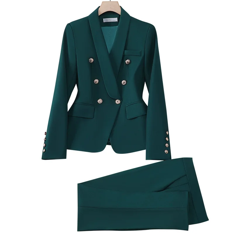 بدلة نسائية احترافية راقية لربيع وخريف 2025 نمط جديد للاجتماع السنوي المضيف ملابس العمل الرسمية سترة أنيقة