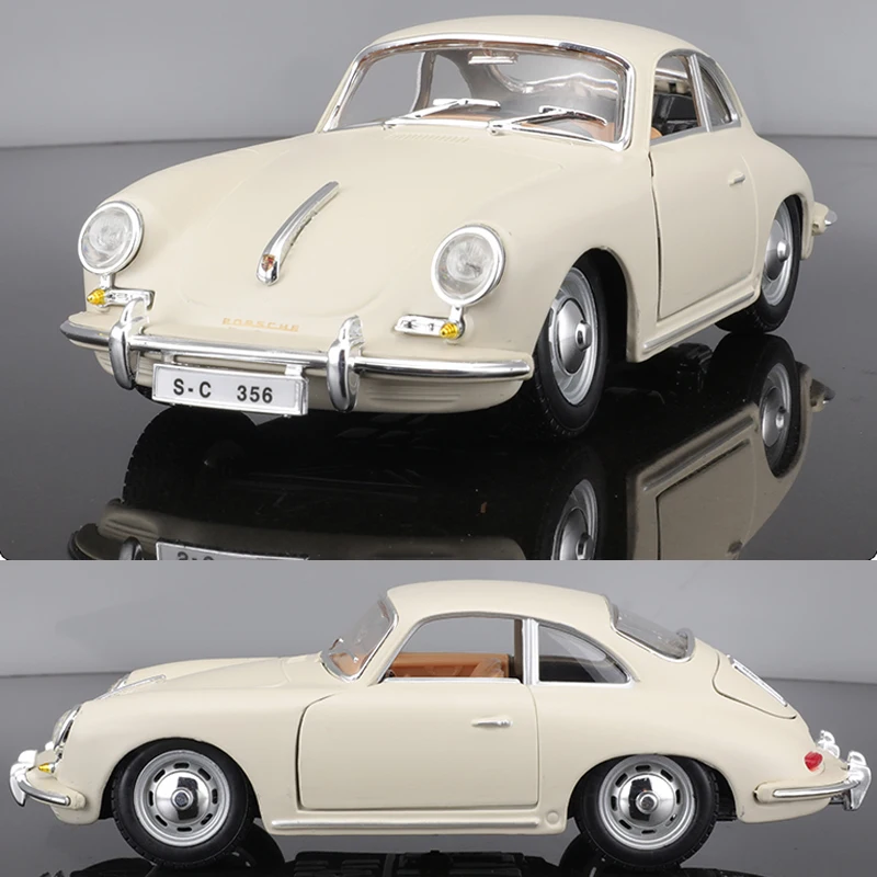 Bburago 1:24 Porsche 356B Coupe 1961 Cars Model Alloy Static Die Cast Vehicles Collectible Model Car Toys For Adults