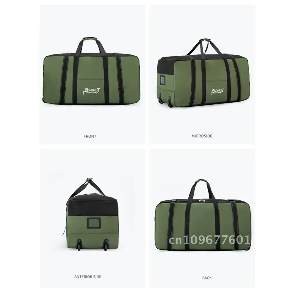 耐摩耗性大容量オックスフォード布トラベルバッグ/バックパックトート/プーリー防水ホイール