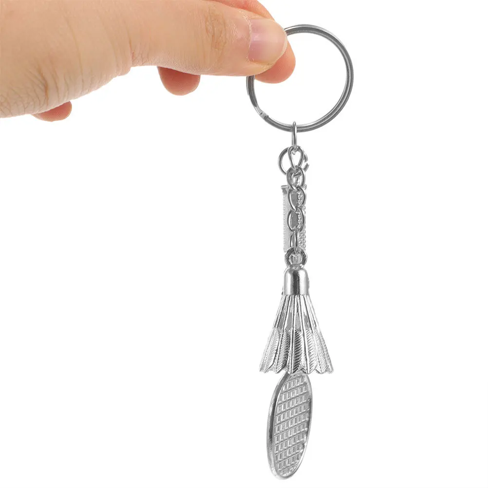 

5Pcs Badminton Keychains Metal Sports Key Rings Creative Stylish Bag Hanging Decoration Backpack Pendant Keychains