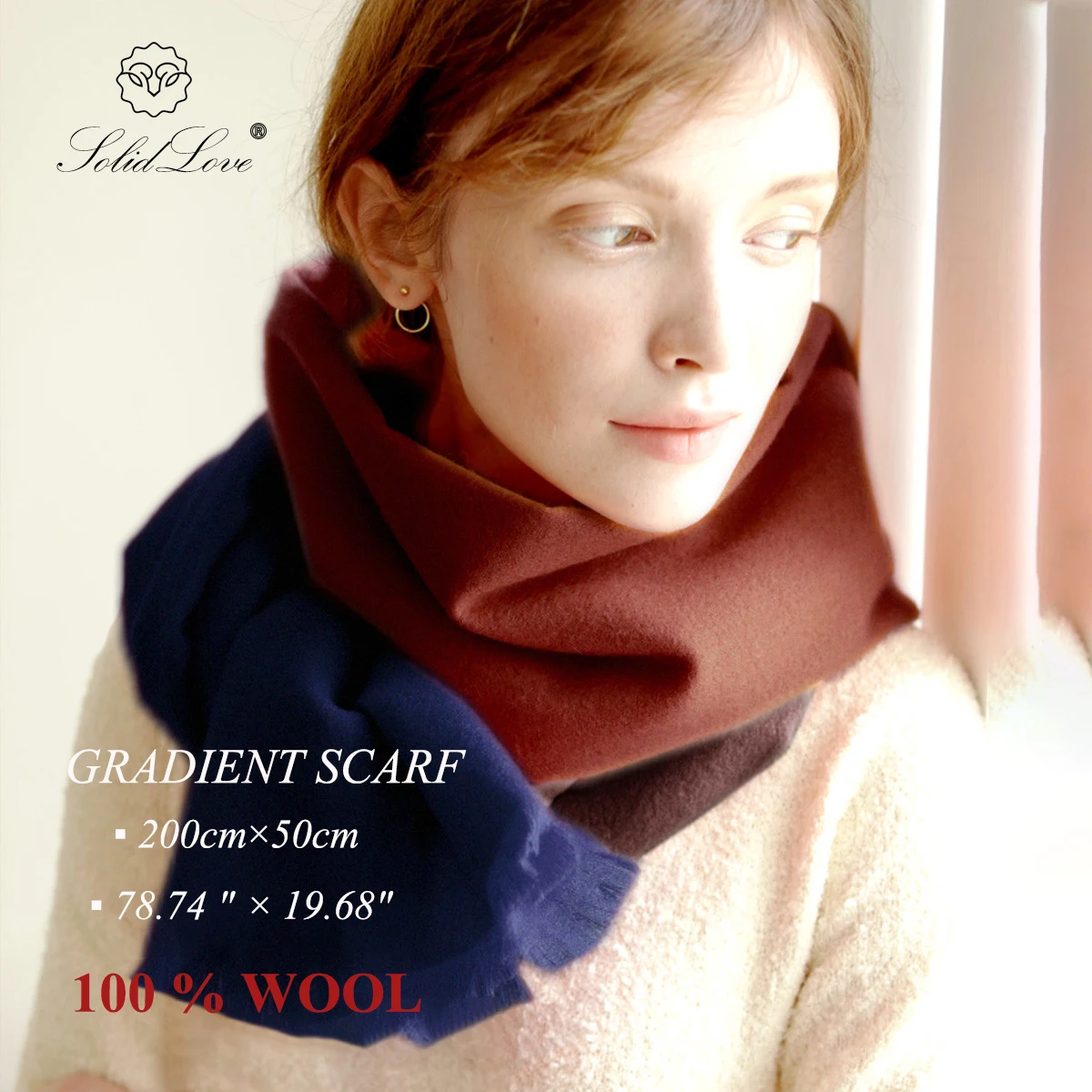 100% Lamb Wool Scarf Solid Color Plain Women Man Winter Warm Soft Neck Scarves Real Wool Shawl Brand 2023 Female Cashmere Scarf