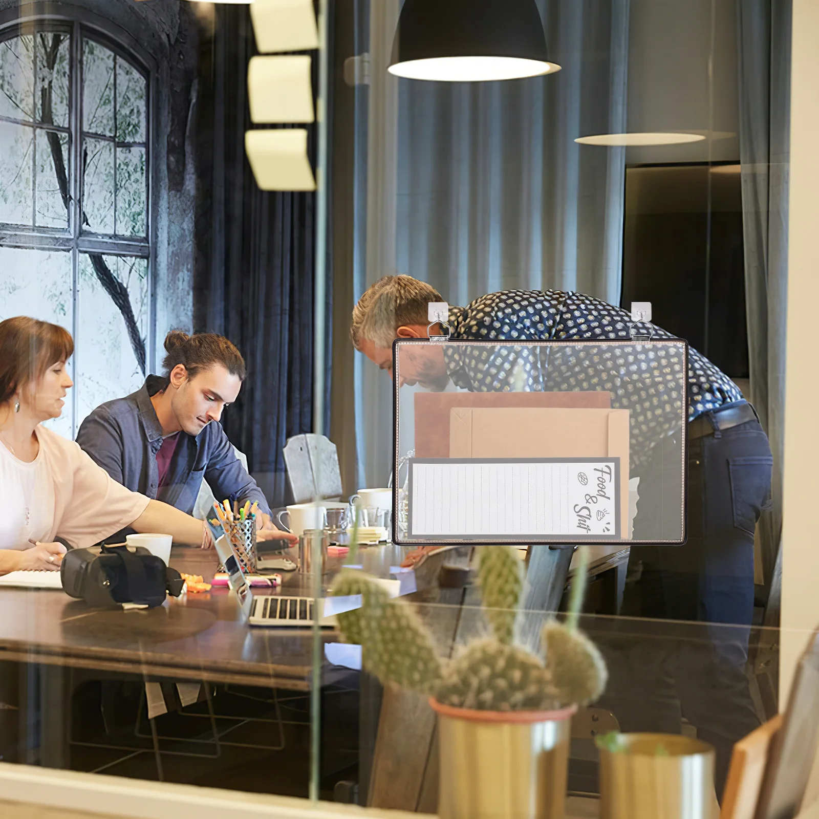 

Wall File Folder Organizer Transparent Hanging File Organizer for Office Document Storage Wall Mount Folder Holder